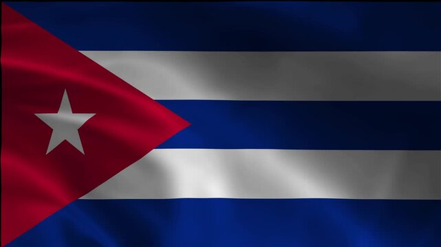 Waving Flag of Cuba Loop - 4K National Banner