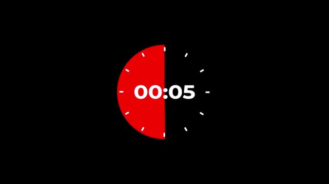A 2-minute circular countdown timer animation on a white background, counting down from 10 to 0,