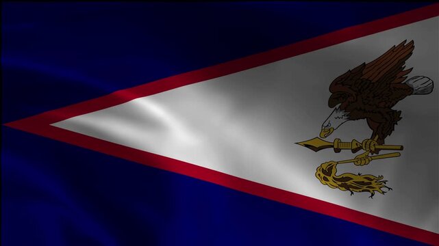 American Samoa Flag Waving Loopable Animation