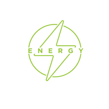 ENERGY LOGO WITH LIGHTNING SYMBOL