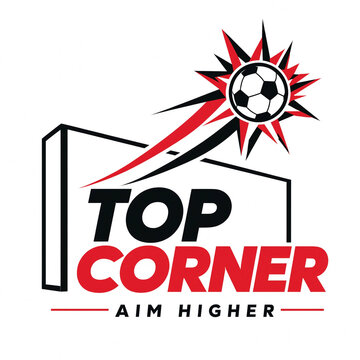 Soccer goal celebration with explosive target achievement. Dynamic sports victory emblem for business success and motivation.