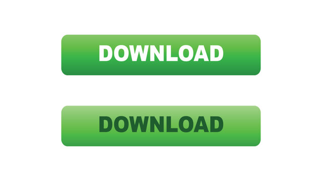 Green glossy download button pair rounded rectangle