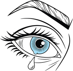 Obraz premium vector illustration of eye