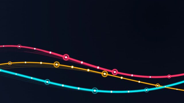 Fiber Optic Data Network Transmission Seamless Loop. High Speed Digital Flow Infographic Background with Copy Space