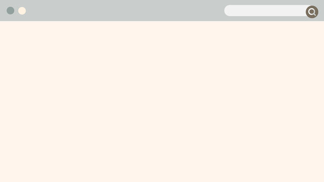 Minimalist web browser window background presentation with search bar and warm cream pastel background