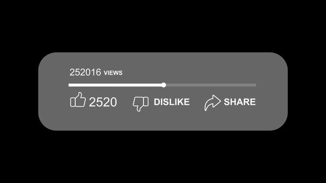 Social Media Views and Like Counting, 4k animated motion videos