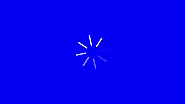 Minimal loading spinner with segmented circular animation. Simple rotating loader icon shows waiting and processing status. Circular retry refresh loop with rotating progress motion.