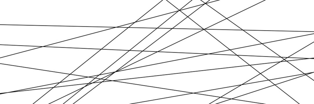 Chaotic arrangement of straight geometric lines