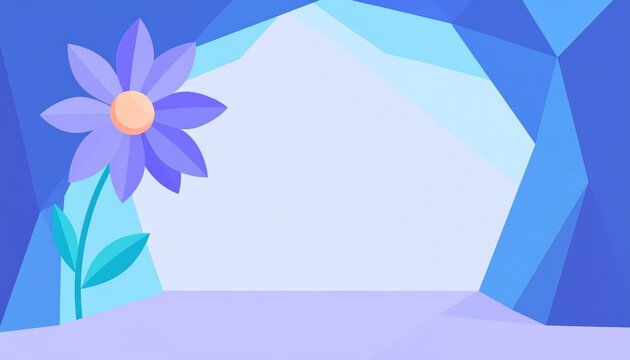 a flower in a blue cave