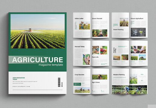 Agriculture Magazine Design Template