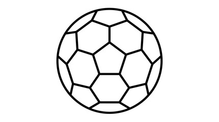 Naklejka premium Soccer Ball Outline Vector Illustration