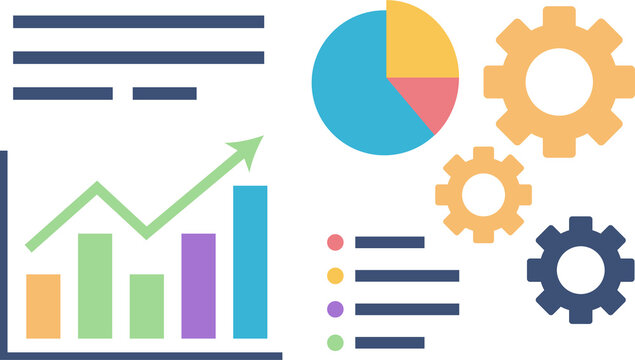 data analytics dashboard infographic vector shape