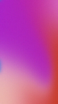 Granulated vertical cascade softly merges intense fuchsia, diffused coral peach, and luminous fiery orange, touched by ethereal azure.