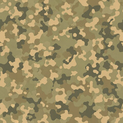 Fototapeta premium Seamless Desert Camouflage Military Pattern