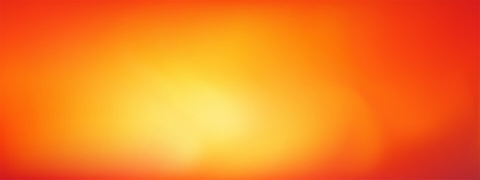 Sunset gradation background with yellow center and soft red-orange gradient edges reflecting sunset atmosphere. This sunset gradation glows warmly.