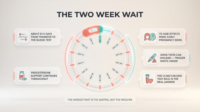 The two week wait after embryo transfer infographic