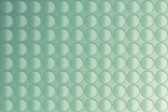 Abstract mint green background with repeating geometric circle pattern and smooth gradient