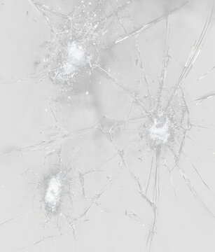 Cracked Glass Overlay with Transparent Background PNG