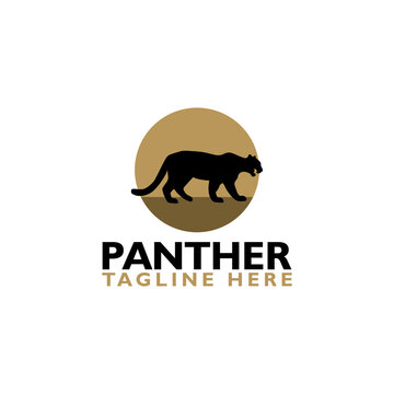 Panther logo icon isolated on white background