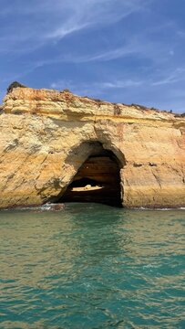 benagil cave and sea