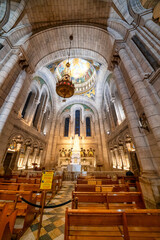 Fototapeta premium Sacré-Cœur Basilica interior architecture in Paris.