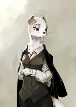 ladys animal ilustration