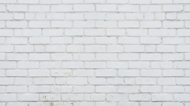 Full frame white brick wall background with background construction material
