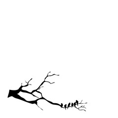 Obraz premium Minimal Woodland Bird Silhouette Vector.ai