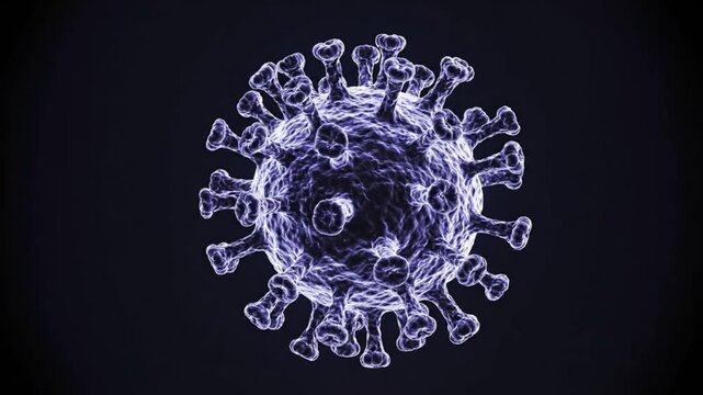 Microscopic view of a single rotating virus cell