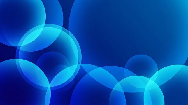 Blue Abstract Bubbles in a Digital Environment