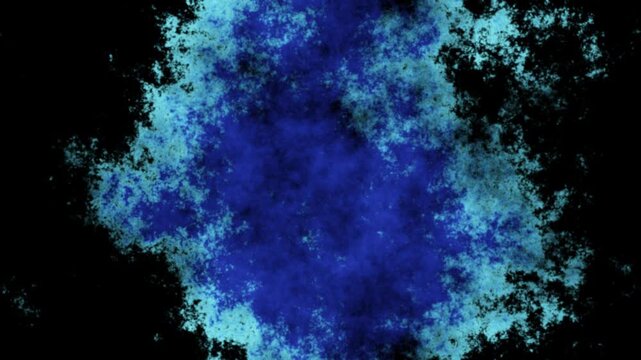 Blue ink bleeding in water transition, organic spreading reveal mask