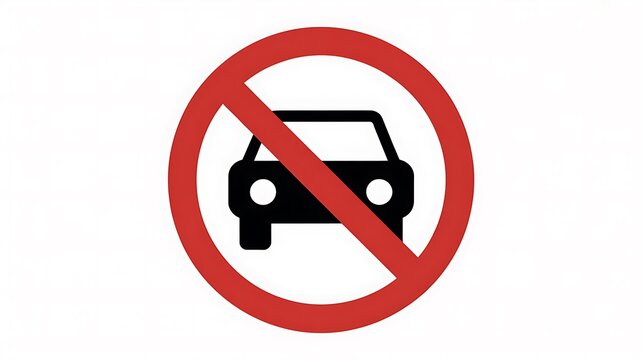 No car allowed traffic sign icon