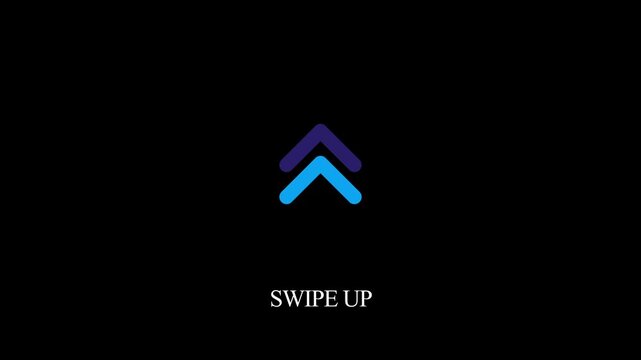 Blue arraw swipe up