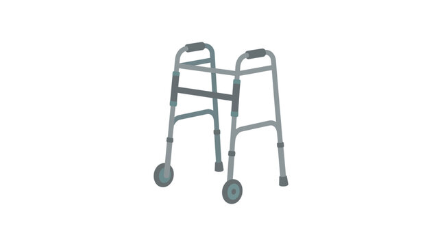 Medical Mobility Walker Vector Illustration