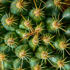 Obraz premium Macro photograph showcases details of cactus spines and skin Canon EOS R5 100mm Macro lens at f8