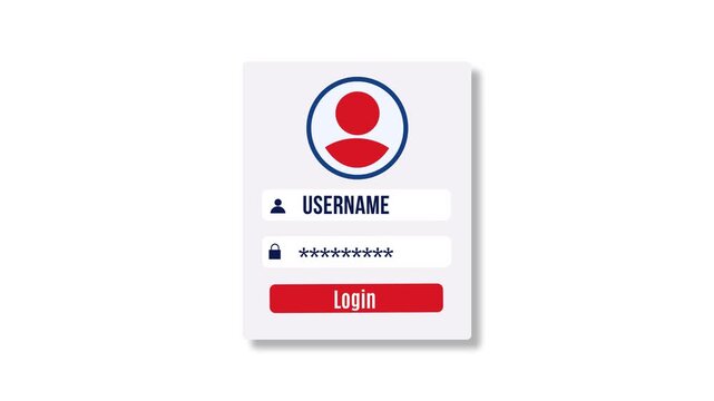 padlock secure user login authentication animation