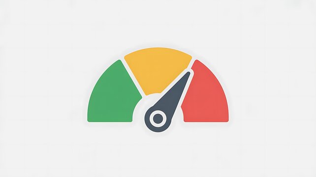 Colorful speedometer gauge icon showing performance level