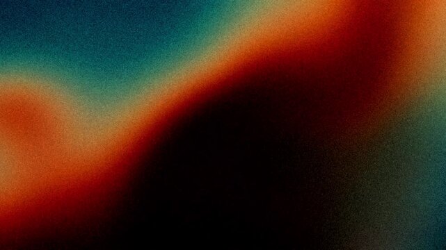 Vibrant VHS style colorful psychedelic grainy gradient color flow wave on black, music cover dance party poster design. Retro Colors. Flowing motion fluid animation. Grainy noise. Abstract neon shapes