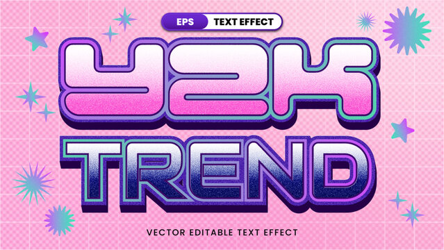 Y2K Trend Text Effect Vector Template