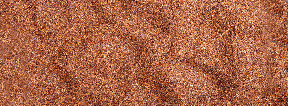 Rooibos tea leaves pattern closeup