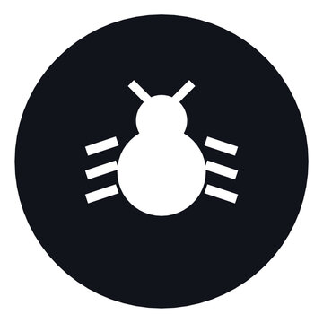 Bug Debug Icon Black Circle Button Technology Computer Symbol