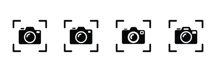Screenshot icon set, simple screen capture symbols ©   