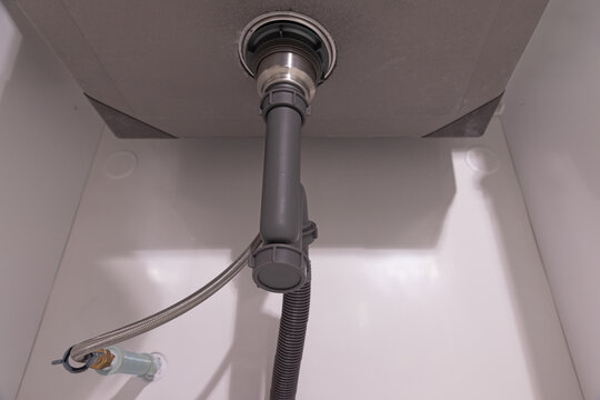 Drain pipe kitchen sink clogged with grease