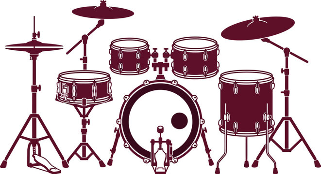 Drum Kit Vector Illustration