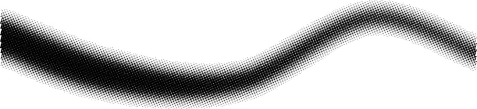 Black and white abstract curved line halftone design eps illustration