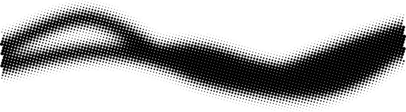 Decorative abstract wavy halftone dot texture vector design element in eps format
