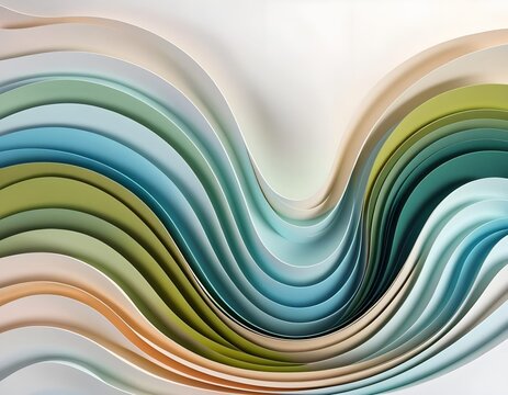 Abstract Layered Paper Cut Background with Organic Shapes