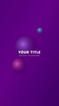 Minimalist purple abstract background template featuring soft gradients, fluid glowing spheres, and centered bold typography for modern digital presentations or social media cover designs