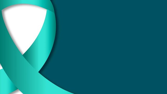 Teal Ribbon Symbolizing Health Awareness and Support for Various Conditions.
