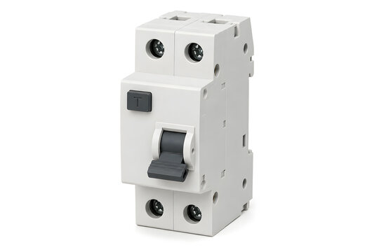 Residual Current Circuit Breaker RCD Isolated on White Background
